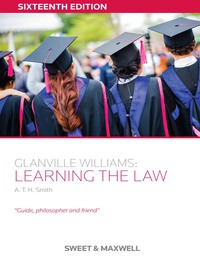Cover image: Glanville Williams: Learning the Law 16th edition 9780414051935