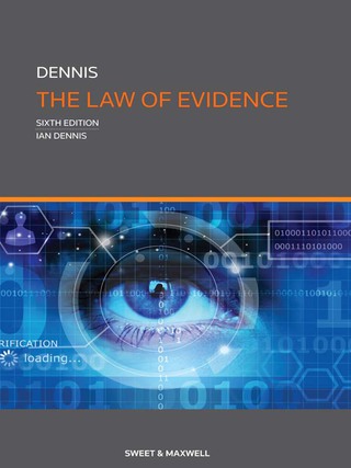 Cover image: Dennis: The Law of Evidence 6th edition 9780414056138