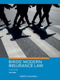 Cover image: Birds' Modern Insurance Law 11th edition 9780414071001