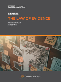Cover image: The Law of Evidence 7th edition 9780414075597