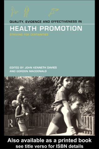 Cover image: Quality, Evidence and Effectiveness in Health Promotion 9780415179669