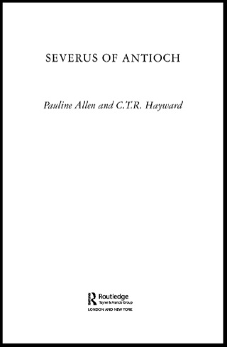 Cover image: Severus of Antioch 9780415234023