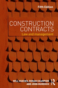 Cover image: Construction Contracts 5th edition 9780415657051