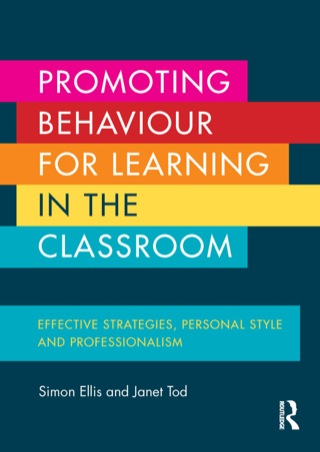 Cover image: Promoting Behaviour for Learning in the Classroom 9780415704489