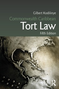 Cover image: Commonwealth Caribbean Tort Law 5th edition 9780415723039