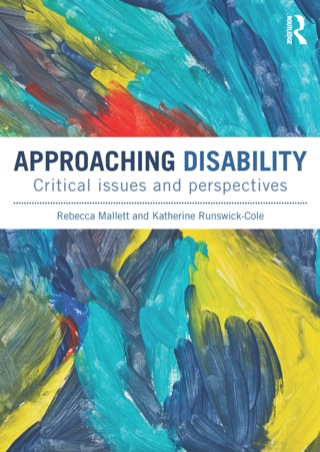 Cover image: Approaching Disability 9781408279069