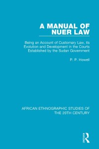 صورة الغلاف: A Manual of Nuer Law 1st edition 9781138584693