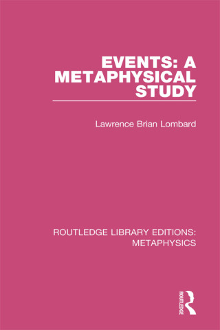 Cover image: Events: A Metaphysical Study 1st edition 9780367194079