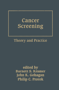 Cover image: Cancer Screening 1st edition 9780824702007