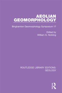 Cover image: Aeolian Geomorphology 1st edition 9780367210557