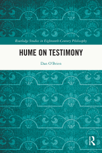 Cover image: Hume on Testimony 1st edition 9780367217938