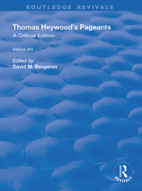 صورة الغلاف: Thomas Heywood's Pageants 1st edition 9780367191597