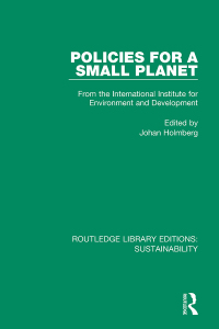 Cover image: Policies for a Small Planet 1st edition 9780367191009