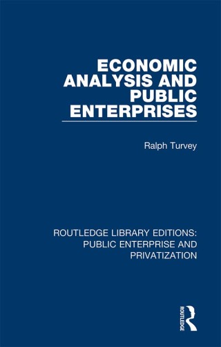 Cover image: Economic Analysis and Public Enterprises 1st edition 9780367189617
