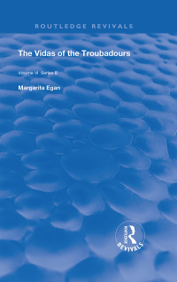 Imagen de portada: The Vidas of The Troubadours 1st edition 9780367189440