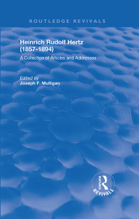 Cover image: Heinrich Rudolf Hertz (1857-1894) 1st edition 9780367188726