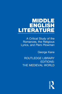 Imagen de portada: Middle English Literature 1st edition 9780367187293