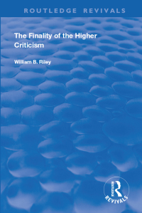 Imagen de portada: The Finality of the Higher Criticism 1st edition 9780367179922