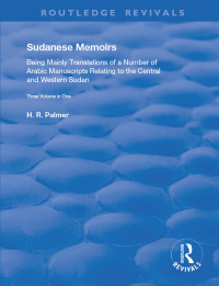 Cover image: Sudanese Memoirs 1st edition 9780367178208