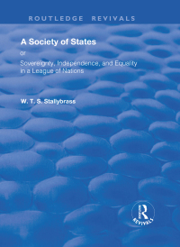 Cover image: A Society of States 1st edition 9780367151690
