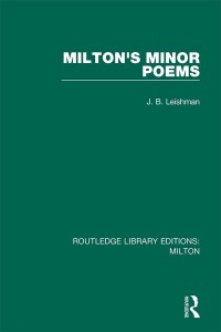 Cover image: Milton's Minor Poems 1st edition 9780367151560