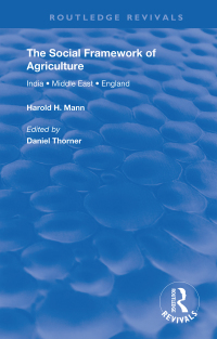 Cover image: The Social Framework of Agriculture 1st edition 9780367150488