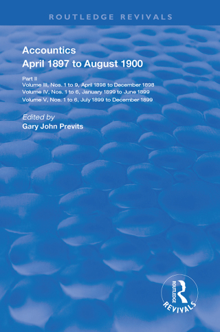 صورة الغلاف: Accountics, Part II 1st edition 9780367143886