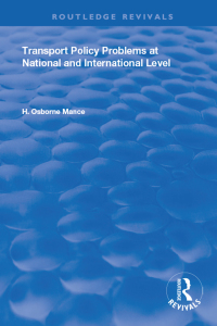 Titelbild: Transport Policy Problems at National and International Level 1st edition 9780367144043
