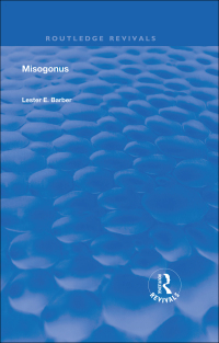 Cover image: Misogonus 1st edition 9780367143732