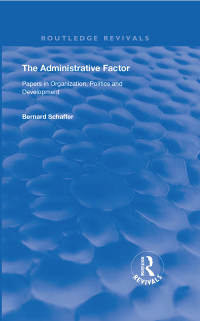 Cover image: The Administrative Factor 1st edition 9780367143633