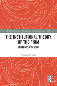 Omslagafbeelding: The Institutional Theory of the Firm 1st edition 9780367785161