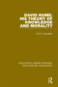 Cover image: David Hume: His Theory of Knowledge and Morality 1st edition 9780367136055