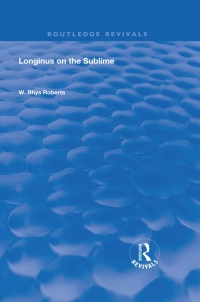 Cover image: Longinus on the Sublime 1st edition 9780367137038