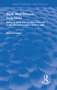 Cover image: South West Africa in Early Times 1st edition 9780367112271