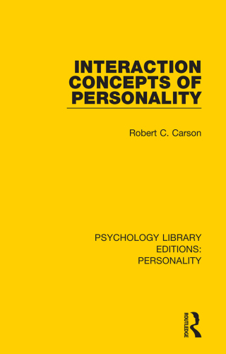 Titelbild: Interaction Concepts of Personality 1st edition 9780367111670