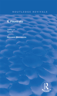 Titelbild: Il Filostrato 1st edition 9780367111182