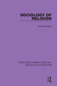 Cover image: Sociology of Religion 1st edition 9780367085865