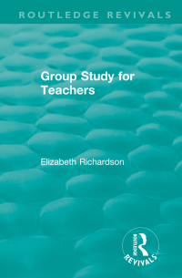 Cover image: Group Study for Teachers 1st edition 9780367028206