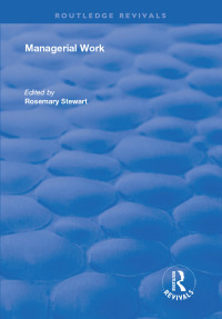 Cover image: Managerial Work 1st edition 9780367026400