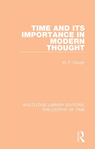 Cover image: Time and its Importance in Modern Thought 1st edition 9781138393981
