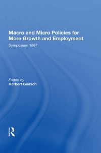 Imagen de portada: Macro And Micro Policies For More Growth And Employment 1st edition 9780367153373