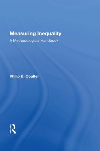 Cover image: Measuring Inequality 1st edition 9780367162887