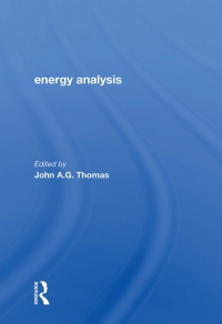 Imagen de portada: Energy Analysis 1st edition 9780367171940