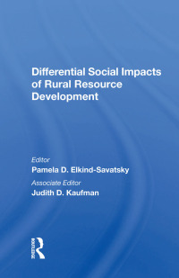 Imagen de portada: Differential Social Impacts of Rural Resource Development 1st edition 9780367156183