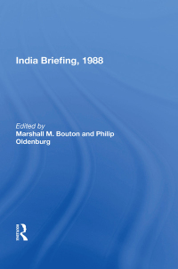 Cover image: India Briefing, 1988 1st edition 9780367003210