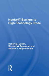 Cover image: Nontariff Barriers To High-technology Trade 1st edition 9780367008390