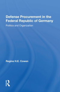 Cover image: Defense Procurement In The Federal Republic Of Germany 1st edition 9780367160579