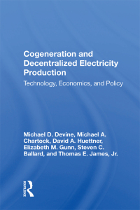 Cover image: Cogeneration And Decentralized Electricity Production 1st edition 9780367012885