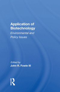 Omslagafbeelding: Application Of Biotechnology 1st edition 9780367012991