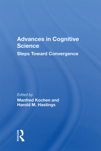 Cover image: Advances In Cognitive Science 1st edition 9780367164126